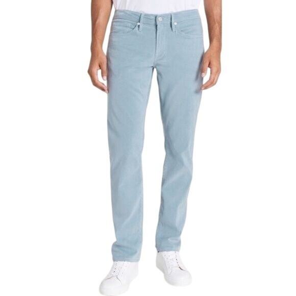 Frame LHomme Slim Men Jeans Size 38X32 Blue Straight Leg Comfort Stretch Twill - Picture 1 of 16